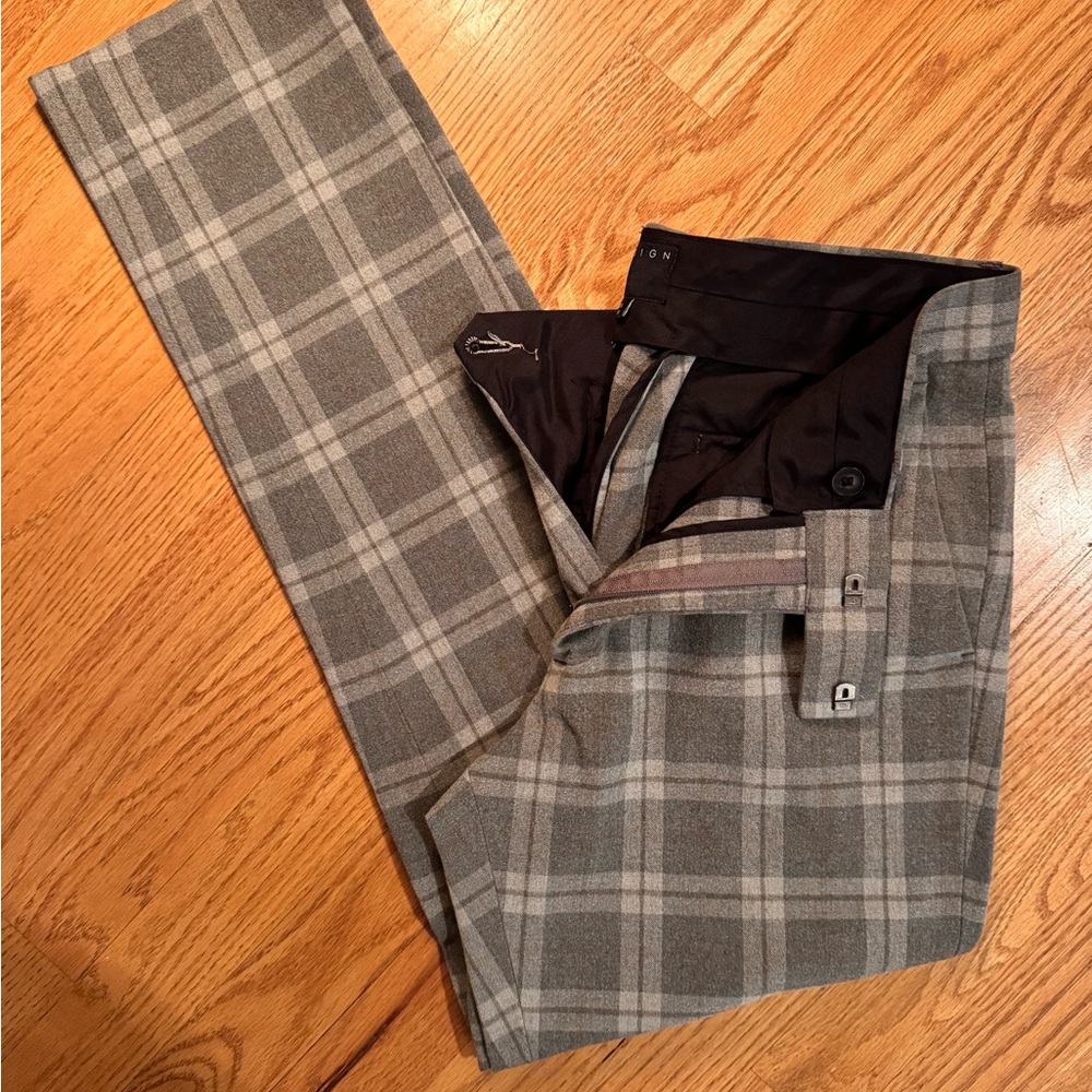 Gray Plaid Trousers